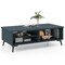 Modern Rectangular Coffee Table with Storage Shelves and Compartments for Living Room
